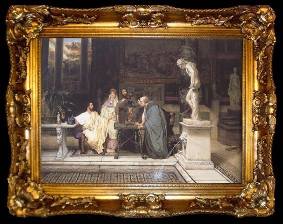 framed  Alma-Tadema, Sir Lawrence A Roman Art Lover (mk23), ta009-2